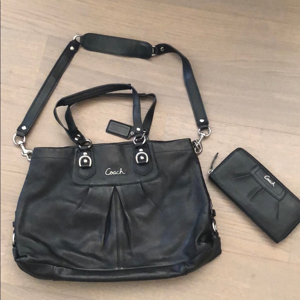 Coach Handbag and Wallet Set